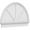 Ekena Millwork Half Round 3 Spoke Architectural Grade PVC Combination Pediment, 48"W x 30-3/4"H x 2-3/4"P PEDPC048X310HRO03 - alternate 1